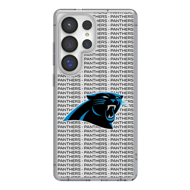 Carolina Panthers Clear Phone Case Text for Samsung Galaxy