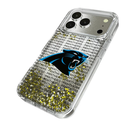 Carolina Panthers Glitter Phone Case Text for iPhone