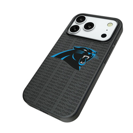 Carolina Panthers Text Backdrop MagSafe Compatible Phone Case for Apple iPhone
