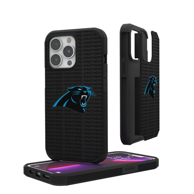 Carolina Panthers Rugged Phone Case Text for iPhone