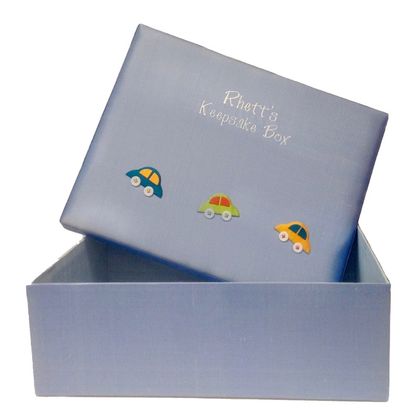 Cars Personalized Baby Keepsake Box - Large