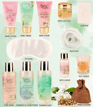 Cashmere Jasmine Organic Spa Gift Basket