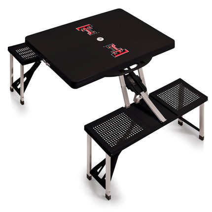 Texas Tech Red Raiders Picnic Table Portable Folding Table with Seats