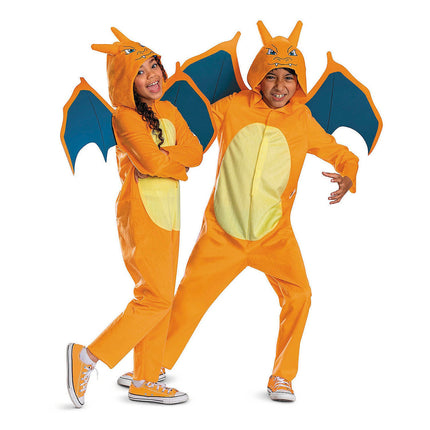 Kids Pokemon Charizard Hooded Jumpsuit Costume