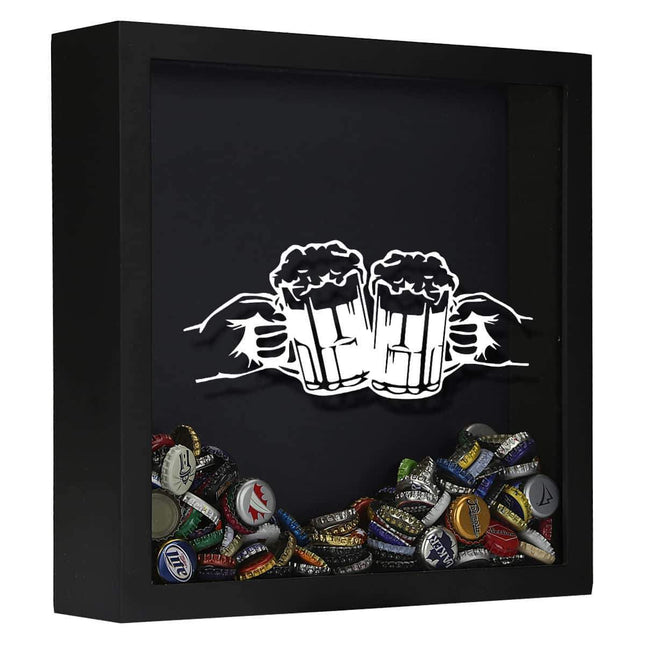 Cheers Beer Cap Shadow Box