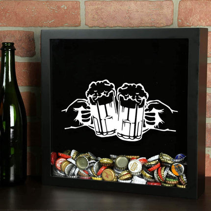 Cheers Beer Cap Shadow Box