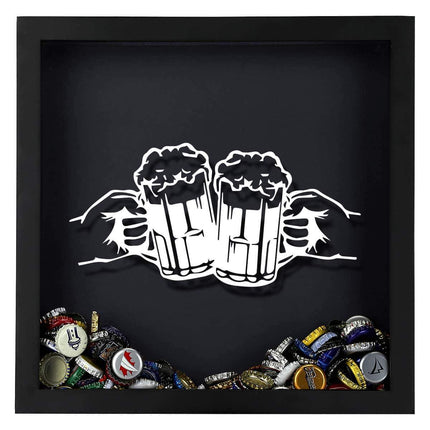 Cheers Beer Cap Shadow Box