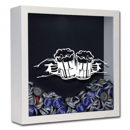 Cheers Beer Cap Shadow Box