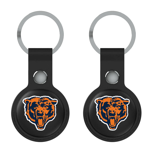 Chicago Bears Black Airtag Holder 2-Pack Historic Insignia