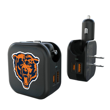 Chicago Bears 2 in 1 USB A/C Charger Historic Linen