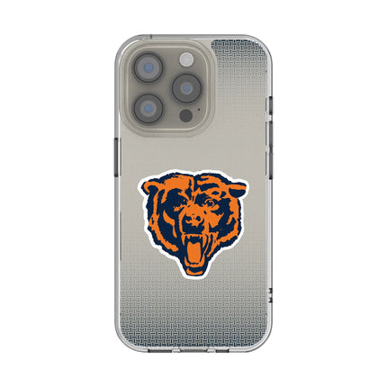 Chicago Bears Clear Phone Case Historic Linen for iPhone