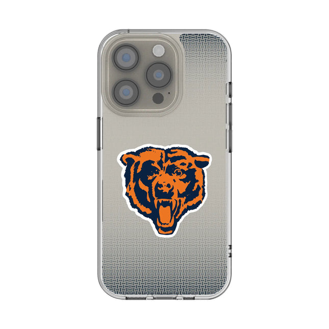 Chicago Bears Clear Phone Case Historic Linen for iPhone