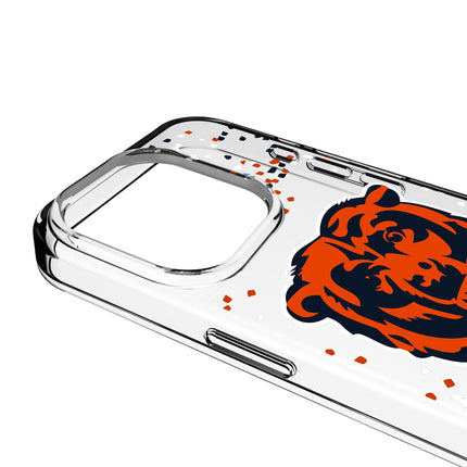 Chicago Bears Clear Phone Case Confetti for iPhone