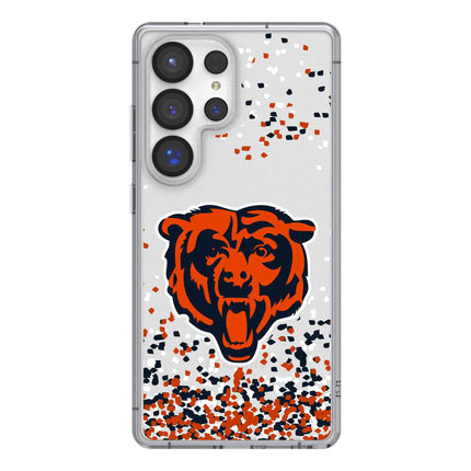 Chicago Bears Clear Phone Case Confetti for Samsung Galaxy