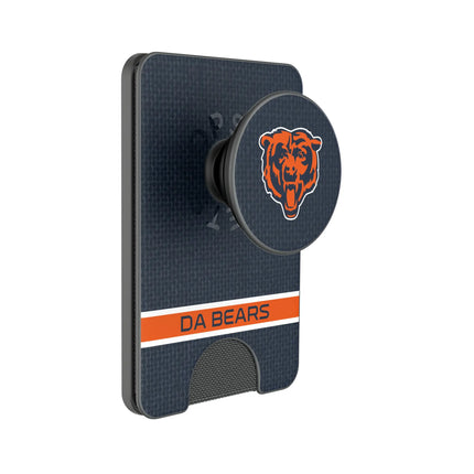 Chicago Bears Endzone Solid PopSockets MagSafe-Compatible PopWallet+