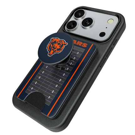 Chicago Bears Field PopSockets MagSafe-Compatible PopWallet+