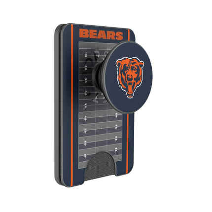 Chicago Bears Field PopSockets MagSafe-Compatible PopWallet+