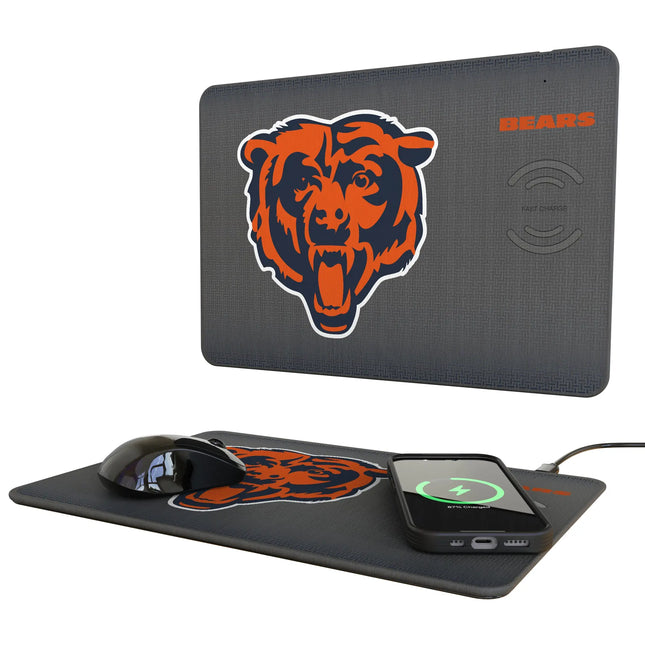 Chicago Bears 15-Watt Wireless Charger & Mouse Pad Linen