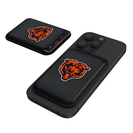 Chicago Bears Black Magnetic Credit Card Wallet Linen