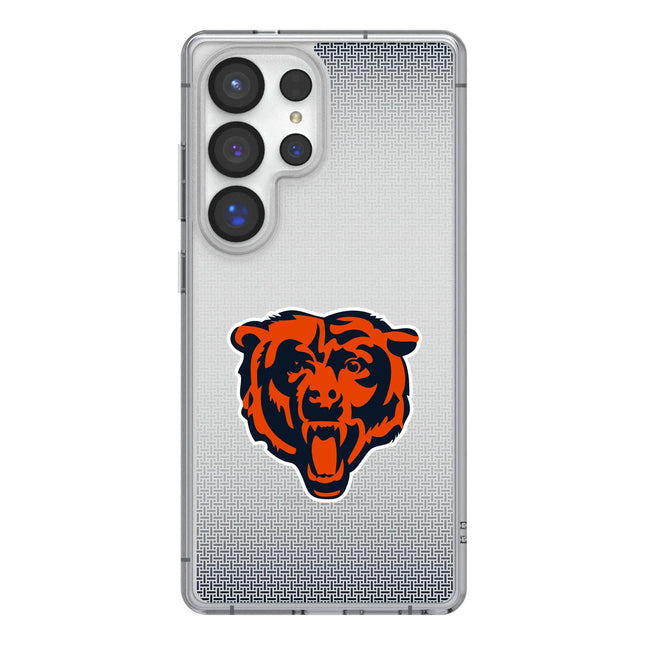 Chicago Bears Clear Phone Case Linen for Samsung Galaxy