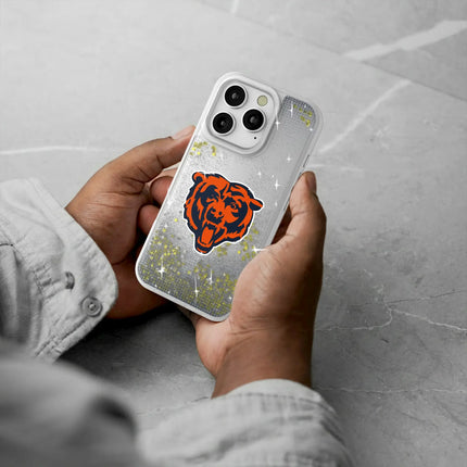Chicago Bears Glitter Phone Case Linen for iPhone