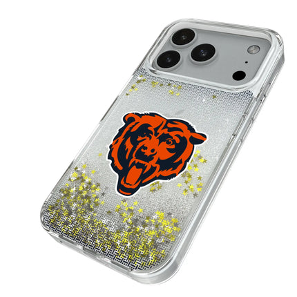 Chicago Bears Linen Glitter Phone Case for Apple iPhone
