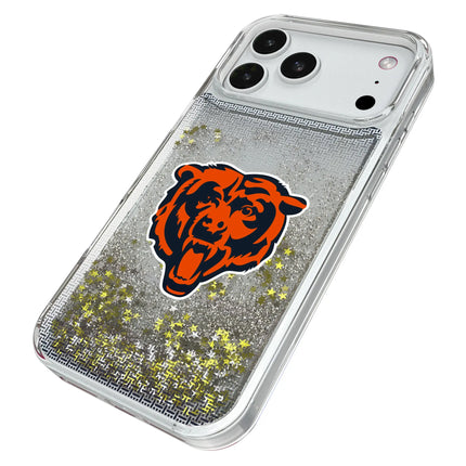 Chicago Bears Linen Glitter Phone Case for Apple iPhone