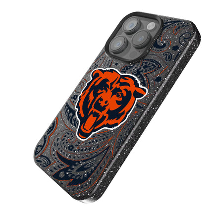 Chicago Bears Black Bling Phone Case Paisley for iPhone