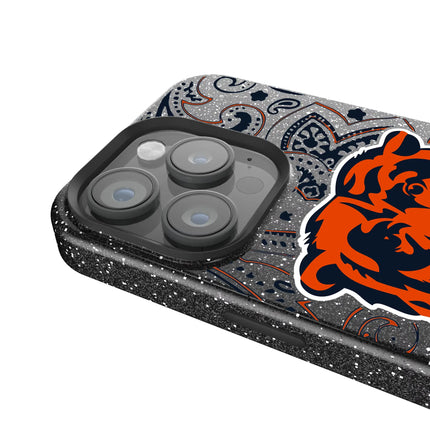 Chicago Bears Black Bling Phone Case Paisley for iPhone