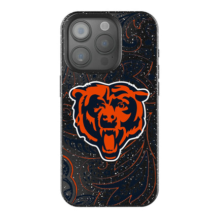 Chicago Bears Black Bling Phone Case Paisley for iPhone