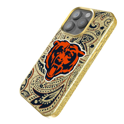 Chicago Bears Bling Phone Case Paisley for iPhone