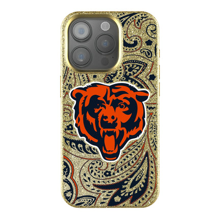 Chicago Bears Bling Phone Case Paisley for iPhone