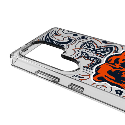 Chicago Bears Clear Phone Case Paisley for Samsung Galaxy