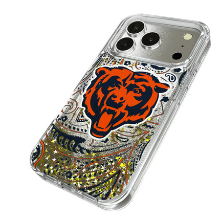 Chicago Bears Glitter Phone Case Paisley for iPhone