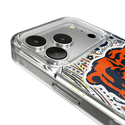 Chicago Bears Glitter Phone Case Paisley for iPhone