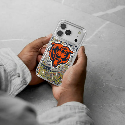 Chicago Bears Glitter Phone Case Paisley for iPhone