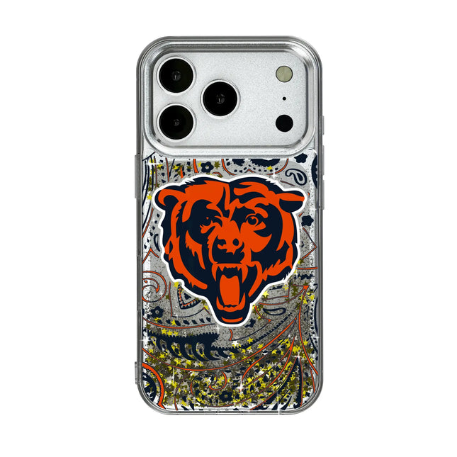 Chicago Bears Glitter Phone Case Paisley for iPhone