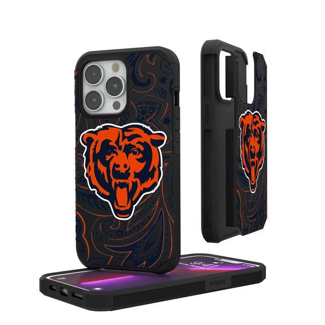 Chicago Bears Rugged Phone Case Paisley for iPhone