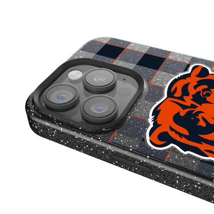 Chicago Bears Black Bling Phone Case Plaid for iPhone