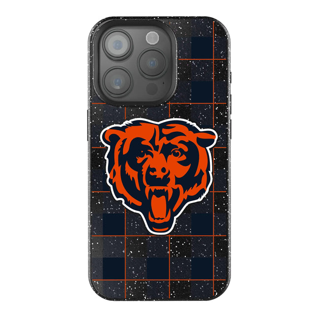 Chicago Bears Black Bling Phone Case Plaid for iPhone