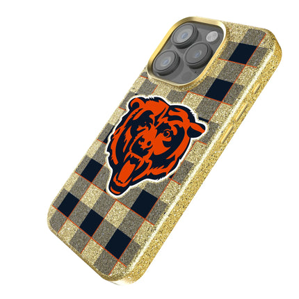 Chicago Bears Bling Phone Case Plaid for iPhone