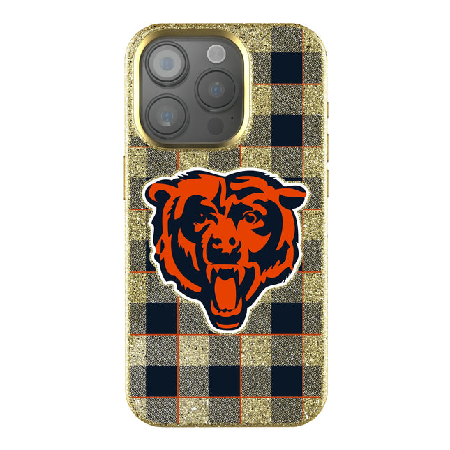 Chicago Bears Bling Phone Case Plaid for iPhone