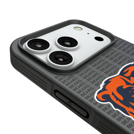 Chicago Bears Text Backdrop Bump Phone Case for Apple iPhone