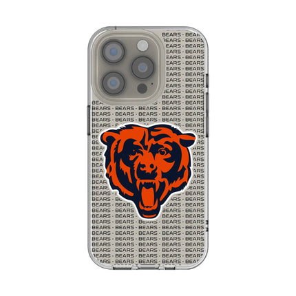 Chicago Bears Clear Phone Case Text for iPhone