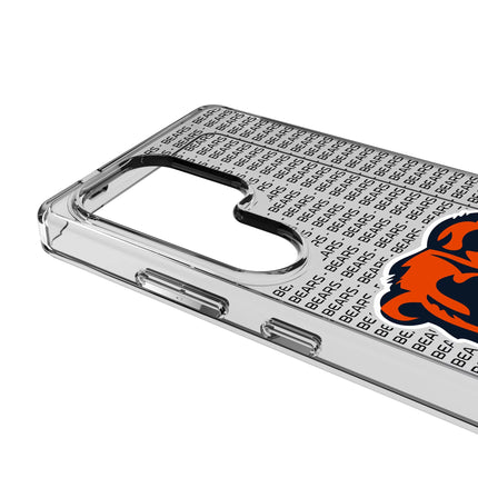 Chicago Bears Clear Phone Case Text for Samsung Galaxy