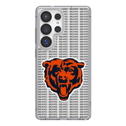 Chicago Bears Clear Phone Case Text for Samsung Galaxy