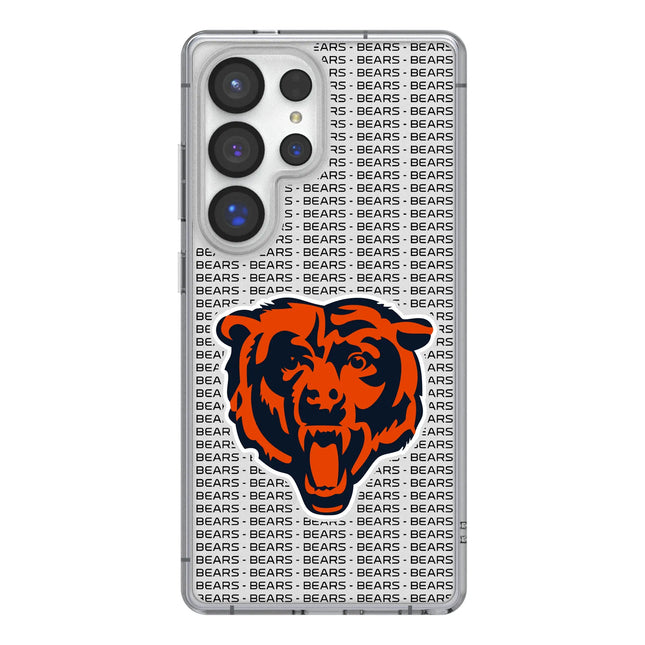 Chicago Bears Clear Phone Case Text for Samsung Galaxy