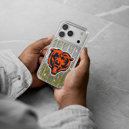 Chicago Bears Glitter Phone Case Text for iPhone