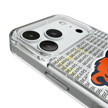 Chicago Bears Text Backdrop Glitter Phone Case for Apple iPhone