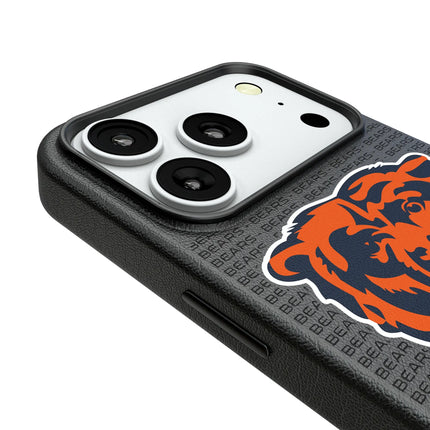 Chicago Bears Text Backdrop MagSafe Compatible Phone Case for Apple iPhone